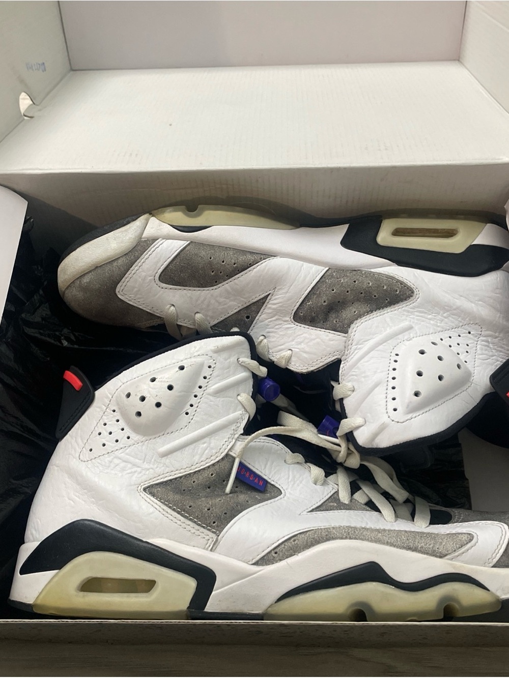 Jordan Air Jordan 6 Retro Flint Mens Size 12 Leather High Top Sneakers With box